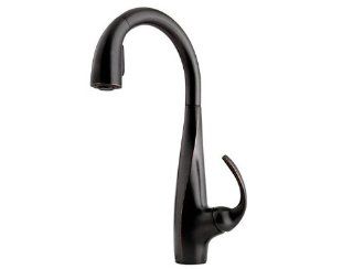 Pfister Avanti 1 Handle 1 or 3 Hole Pull Down Kitchen Faucet in Tuscan Bronze   Touch On Kitchen Sink Faucets  