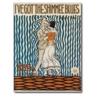 I've Got The Shimmee Blues   Vintage Music Art Postcard