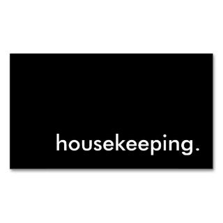 housekeeping. business card template