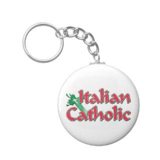 Italian Catholic Cross Keychains
