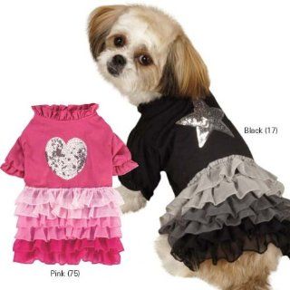 East Side Collection Glimmer Ruffle Dress, XX Small, Pink  Pet Dresses 