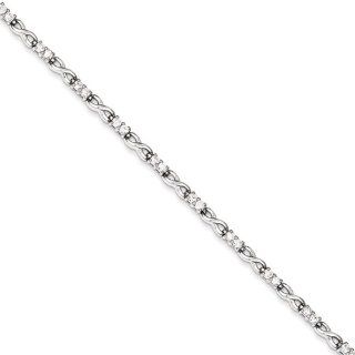 Sterling Silver Cz X&O Bracelet Tennis Bracelets Jewelry