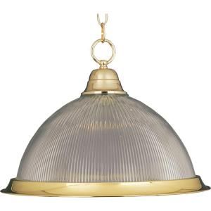 Illumine 1  Light Polished Brass Pendant with Clear Glass Shade HD MA4993006