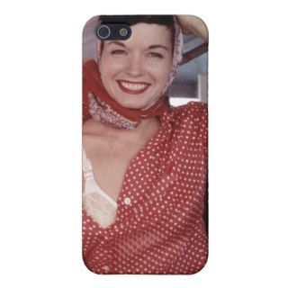 Bettie Page Wind Blown with a little Bra Showing Cases For iPhone 5