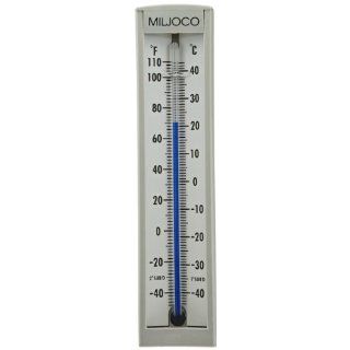 Miljoco S531A Contractor's Thermometer, Brass Wetted Parts,  40 110 F/ 40 40 C Range, +/ 1 F Accuracy, 1/2" NPT Angled Connection Science Lab Bi Metal Thermometers