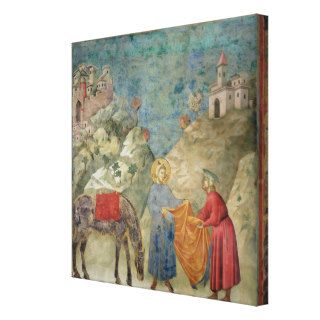 St. Francis Gives his Coat to a Stranger Gallery Wrapped Canvas