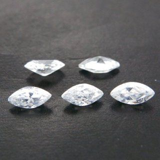 Marquise cut 2*4mm 25pcs White Cubic Zirconia Loose CZ Stone Lot Jewelry