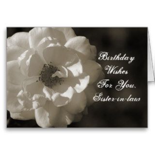 Birthday Sister in law, rose, old paper style Cards