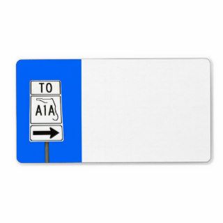 Famous Route A1A Sign Shipping Labels