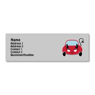 Cute Devil Car Profile Cards Business Card