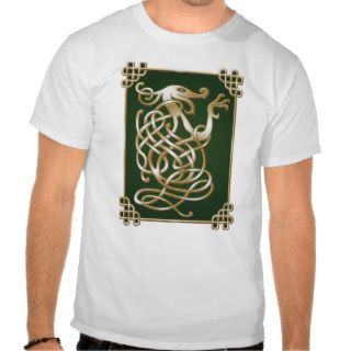 Celtic Wolf   green Tee Shirt