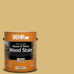 BEHR 1 gal. #SC 139 Colonial Yellow Solid Color House and Fence Wood Stain 01101