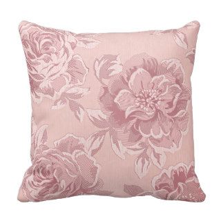 Vintage Rose Pink Pattern Pillows