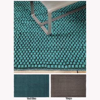 Mandara Hand woven Contemporary Shag Wool Rug (5' x 7'6) Mandara 5x8   6x9 Rugs