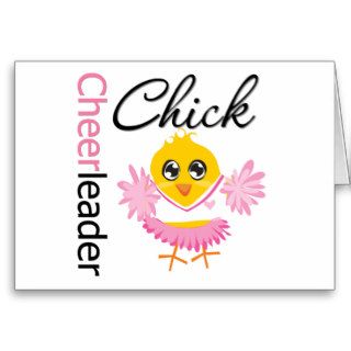 Cheerleader Chick Greeting Cards