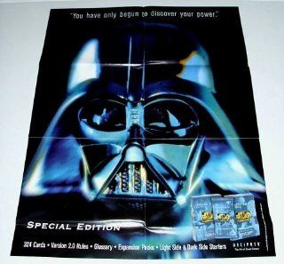 Rare 1998 Star Wars Darth Vader Decipher Customizable Card Game 28 by 22 Promo Poster  Prints  