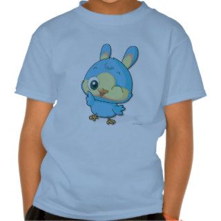 Cute Blue Bird Tee Funny Cartoon Character T shirt