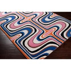 Tepper Jackson Hand Tufted Contemporary Multicolored Swirl Dreamscape Wool Abstract Area Rug (3'3" x 5'3") Surya 3x5   4x6 Rugs
