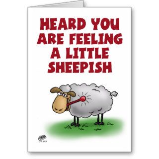 Funny Get Well Cards Feeling Sheepish