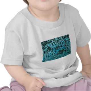 Mayan Olmec Toltec Ethnic Mexican Tile Mural T Shirts