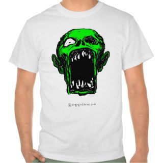 Screaming Green Zombie T shirt