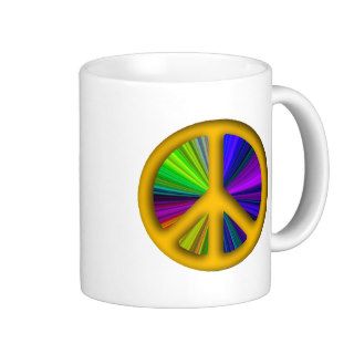 Hippie Trippy Peace Sign Coffee Mug