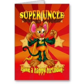 Uncle Birthday Card   Super Uncle   Mouse With Mus