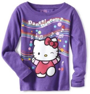 Hello Kitty Girls 2 6X Dance Graphic Tee, Royal Purple, 4 Clothing