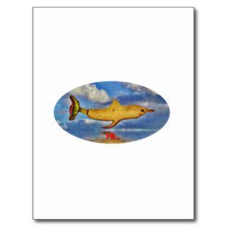 Hi Yellow Dolphin Post Card