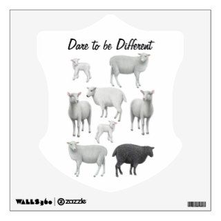 Dare to be Different Black Sheep Wall Decal
