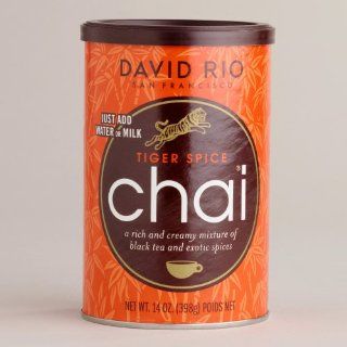 David Rio Tiger Spice Chai Canister 14 OZ (Pack of 2)  Grocery Tea Sampler  Grocery & Gourmet Food