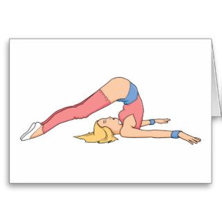 Exercise Girl Workout Stretching Health Card