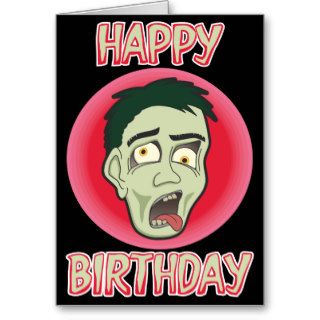Awesome Zombie Birthday Card