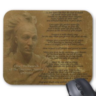 "Live Your Life"  Chief Tecumseh mousepad