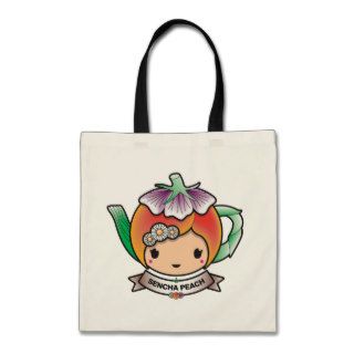 Sencha Peach Teapot Tote Bag