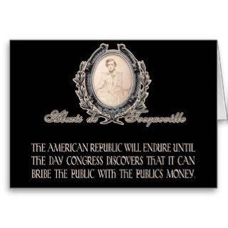 Alexis de Tocqueville Quote America's Lifetime Greeting Card