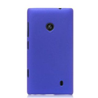 CowBoyCool Blue Hard Smooth Rubberized Rubber Coating Style Protective Back Cover Case Skin With Screen Protector for Nokia Lumia 521 Cell Phones & Accessories