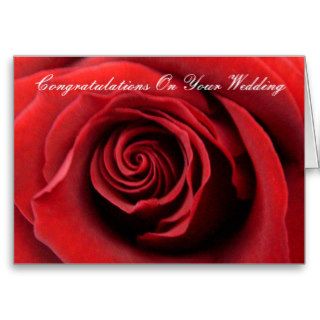 Red Rose Congratulations On Your Wedding Greeting Card