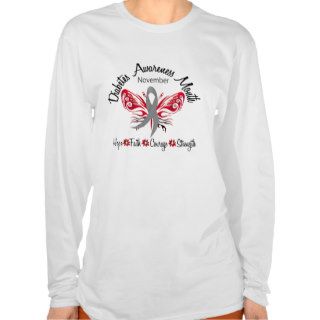 Diabetes Awareness Month Butterfly 3.2 Tshirts