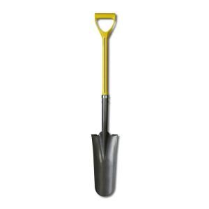 Nupla 27 in. Drain Spade with Fiberglass Handle and D Grip 14 in. Hollow Back Blade 72092