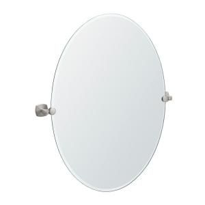 Gatco Jewel 28.5 in. Large Oval Mirror in Satin Nickel 4159LG