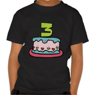 3 Year Old Birthday Cake Shirts