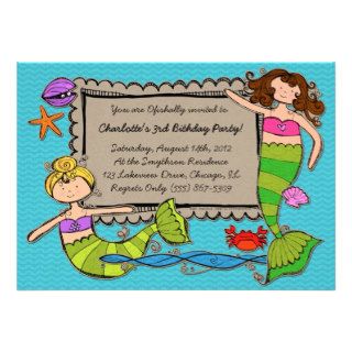 Mermaids Under the Sea Invitation