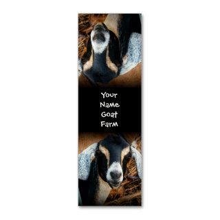Silly upside Down Pet Goat Bookmark Business Card Template