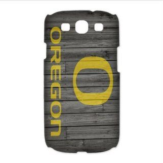 Stylish Wood Look NCAA Oregon Ducks Logo Samsung Galaxy S3 i9300 3D Cases Covers Cell Phones & Accessories