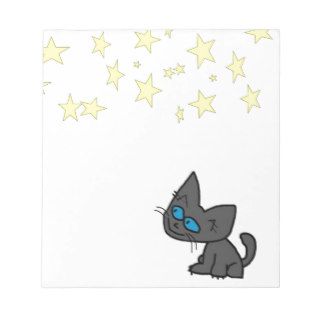 Kitty Looking At The Stars Memo Notepads