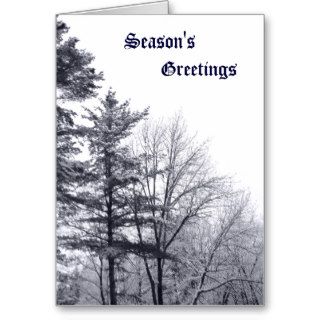 Snow covered Trees Vertical Greeting Cards