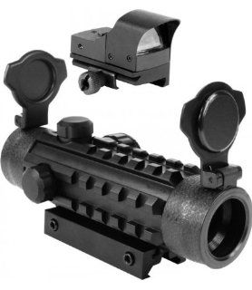 Tactical Dot Aiming Scope w/ Backup Red Dot Micro Sight fits AR15 M4 Ruger SR22 SR556 SIG 556 552 522 FN SCAR ACR Hk 416 Hi Point 4095 4995 9mm .40 .45 Carbine  Rifle Scopes  Sports & Outdoors