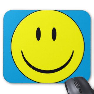 Yellow Smiley Face Mouse Pad