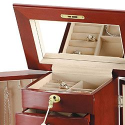 Wooden Jewelry Box with Lock and Key Seya Wood Boxes